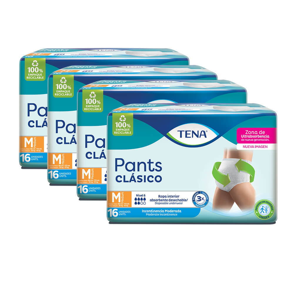 Combo Ropa interior absorbente TENA Pants Clásico M x 64 Und